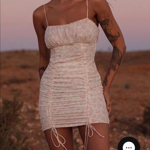 PrIncess Polly IVY HOLLOW MINI DRESS WHITE/PINK